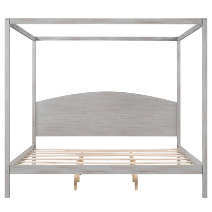 King Size Canopy Platform Bed