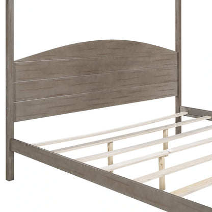 King Size Canopy Platform Bed