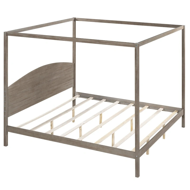 King Size Canopy Platform Bed