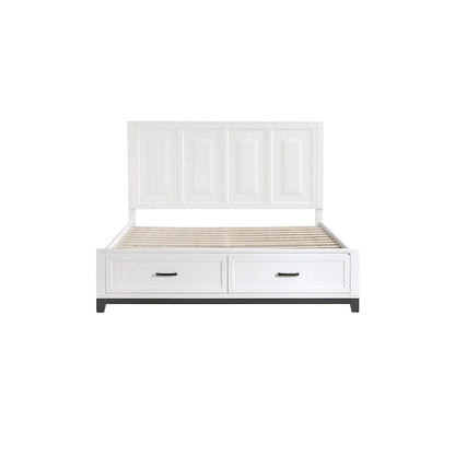 Saratoga 3 Piece White Modern Storage Platform Bedroom Set