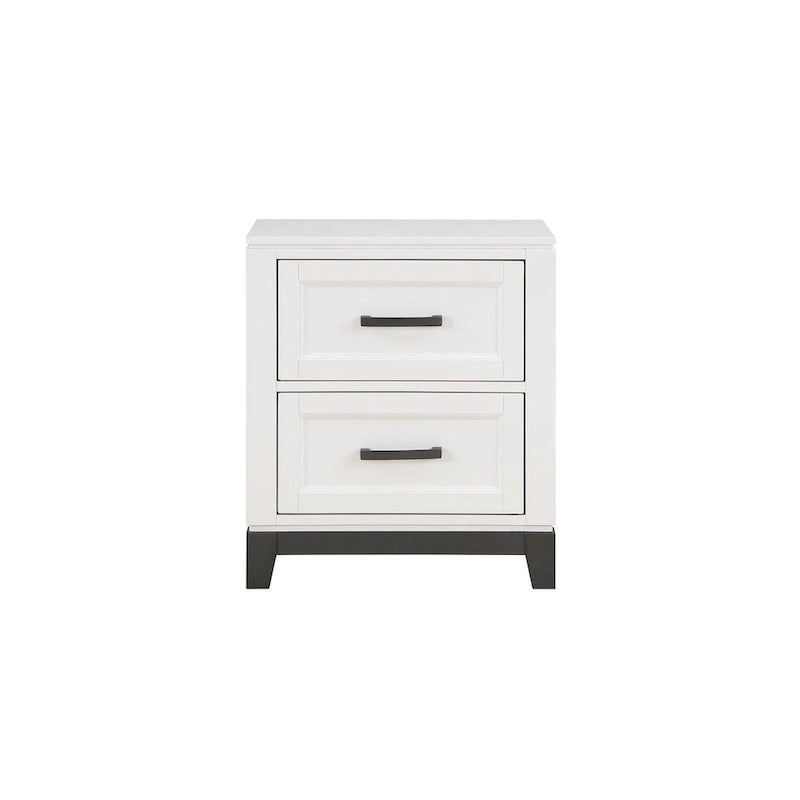 Saratoga 3 Piece White Modern Storage Platform Bedroom Set