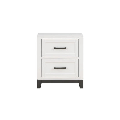 Saratoga 3 Piece White Modern Storage Platform Bedroom Set