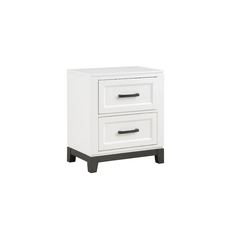 Saratoga 3 Piece White Modern Storage Platform Bedroom Set