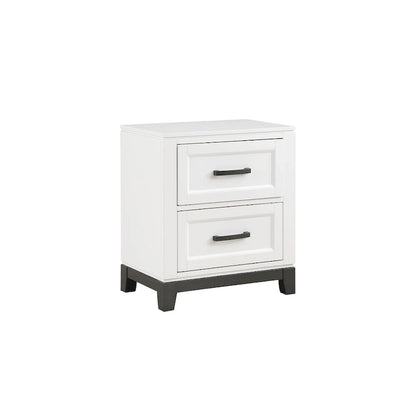 Saratoga 3 Piece White Modern Storage Platform Bedroom Set