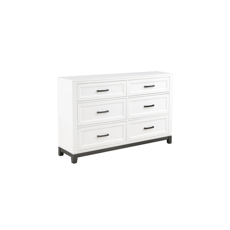 Saratoga 3 Piece White Modern Storage Platform Bedroom Set