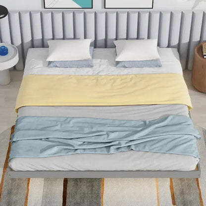 King Size Floating Bed with LED Lights