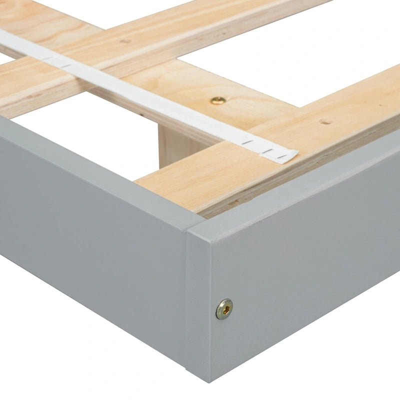 King Size Floating Bed with LED Lights