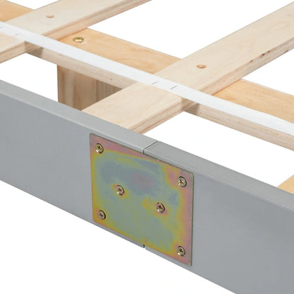 King Size Floating Bed with LED Lights