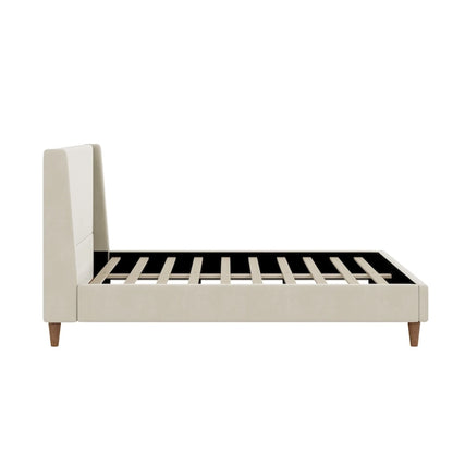 Modern Boucle Upholstered Platform Bed by Harper&Bright Designs