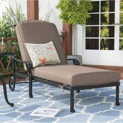 Manasquan Olefin/Aluminum Chaise Lounger and Cushion by Havenside Home