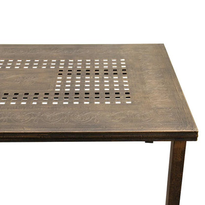 Modern Outdoor Mesh Aluminum 95-in Rectangle Large Patio Dining Table