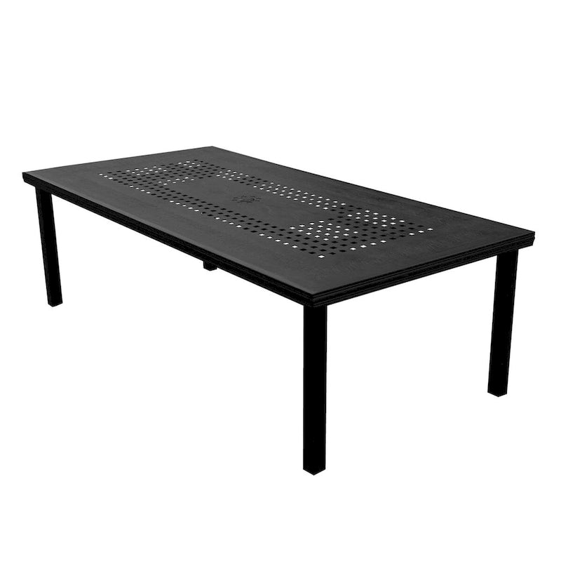 Modern Outdoor Mesh Aluminum 95-in Rectangle Large Patio Dining Table