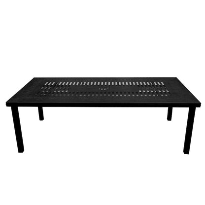 Modern Outdoor Mesh Aluminum 95-in Rectangle Large Patio Dining Table
