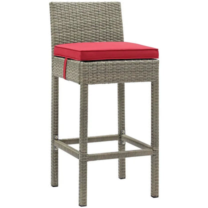 Havenside Home Bocabec Patio Wicker Rattan Bar Stool