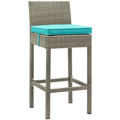 Havenside Home Bocabec Patio Wicker Rattan Bar Stool