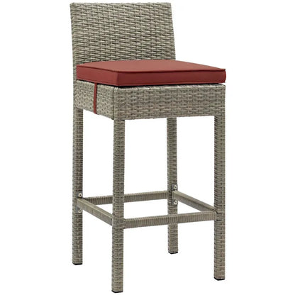 Havenside Home Bocabec Patio Wicker Rattan Bar Stool
