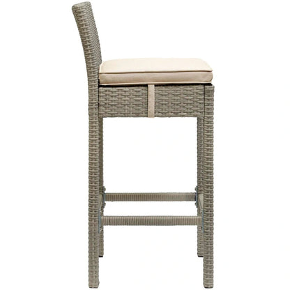 Havenside Home Bocabec Patio Wicker Rattan Bar Stool
