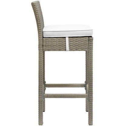 Havenside Home Bocabec Patio Wicker Rattan Bar Stool
