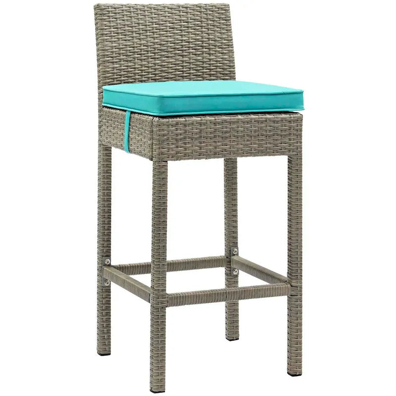 Havenside Home Bocabec Patio Wicker Rattan Bar Stool