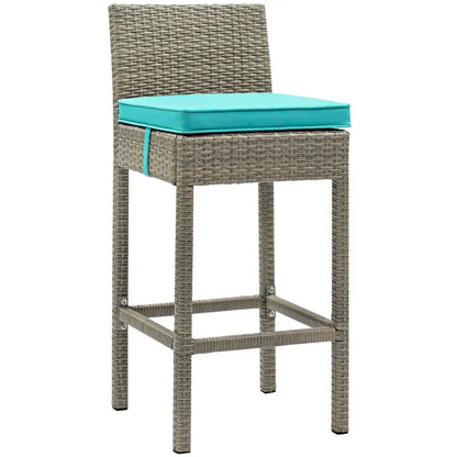 Havenside Home Bocabec Patio Wicker Rattan Bar Stool