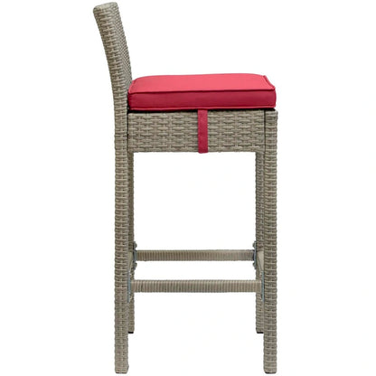 Havenside Home Bocabec Patio Wicker Rattan Bar Stool