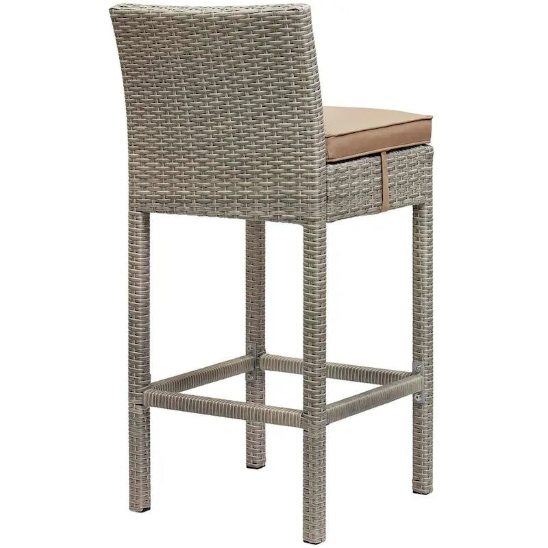 Havenside Home Bocabec Patio Wicker Rattan Bar Stool