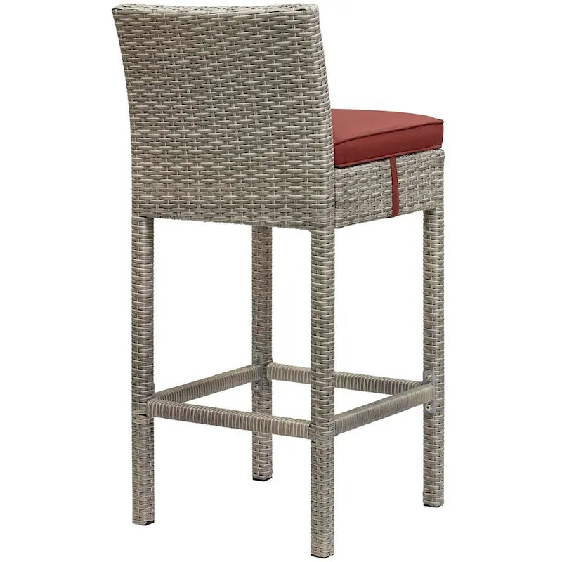 Havenside Home Bocabec Patio Wicker Rattan Bar Stool