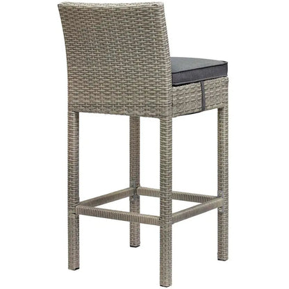 Havenside Home Bocabec Patio Wicker Rattan Bar Stool