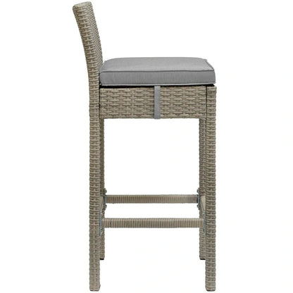 Havenside Home Bocabec Patio Wicker Rattan Bar Stool
