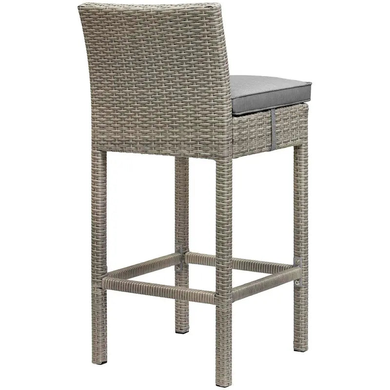 Havenside Home Bocabec Patio Wicker Rattan Bar Stool