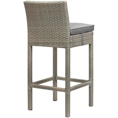 Havenside Home Bocabec Patio Wicker Rattan Bar Stool