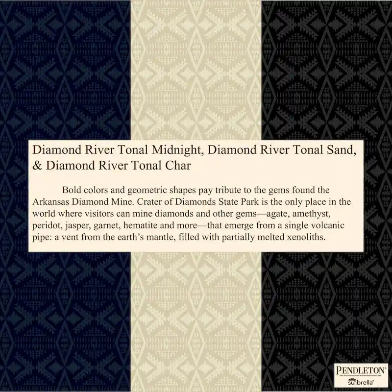 Sorra Home Sunbrella Pendleton Outdoor Bean Lounger - 54 in W x 38 in W x 21 in H