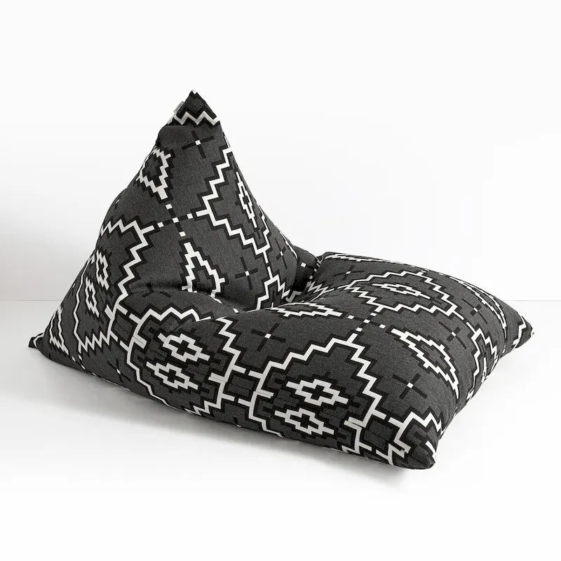 Sorra Home Sunbrella Pendleton Outdoor Bean Lounger - 54 in W x 38 in W x 21 in H