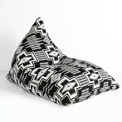 Sorra Home Sunbrella Pendleton Outdoor Bean Lounger - 54 in W x 38 in W x 21 in H