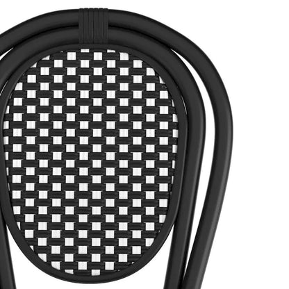 2 Pack All-Weather Commercial Paris Chair with Metal Frames - N/A