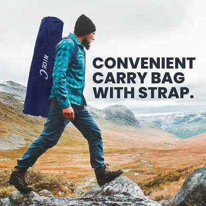 Camping Cots, Folding Cot, with Pillow, Carry Bag & Storage Pocket, Heavy Duty Holds Up to 500 Lbs, Outdoor&Indoor - 74 x 26.5