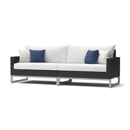 Milo Espresso 6 Piece Sunbrella Outdoor Patio Sectional with Table