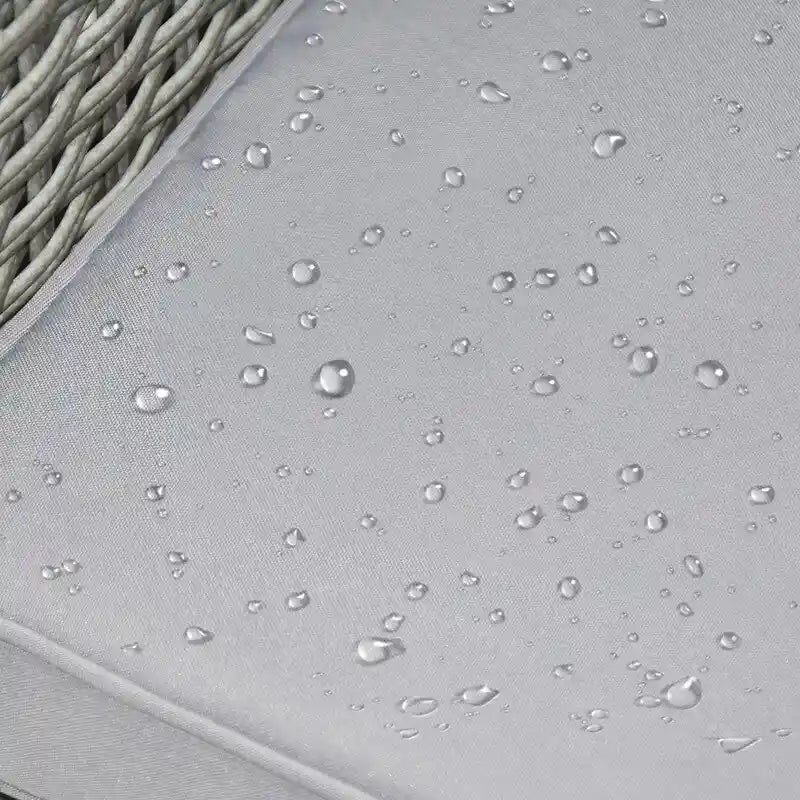 Patio 4-Piece PE Wicker and Acacia Wood Conversation Set with Cushions