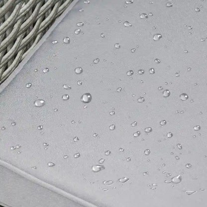 Patio 4-Piece PE Wicker and Acacia Wood Conversation Set with Cushions