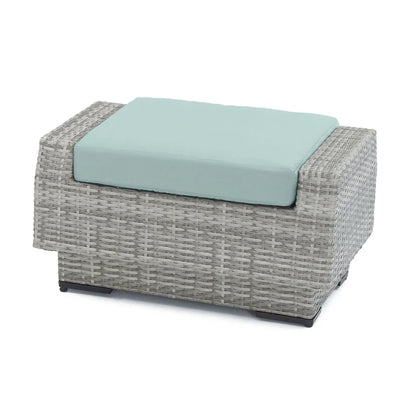 Cannes 5 Piece Aluminum Outdoor Patio Club Chair & Ottoman Set.