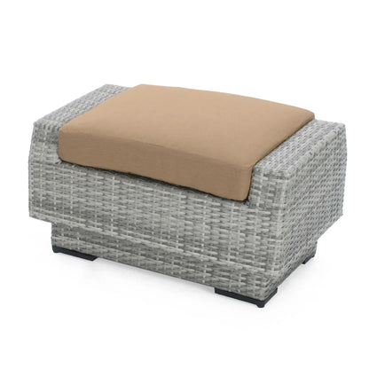 Cannes 5 Piece Aluminum Outdoor Patio Club Chair & Ottoman Set.