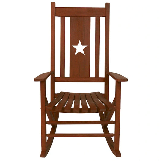 Leigh Country Heartland Adult Rocker with Star Cutout - natural