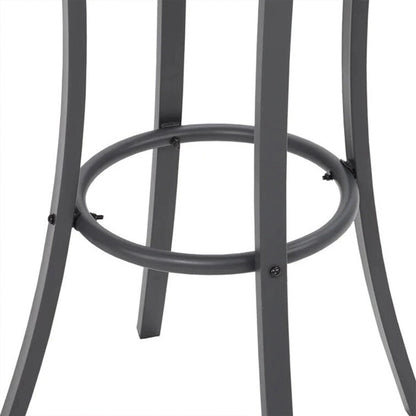 38.9 in. H Black Metal Bar Height Outdoor Dining Table Pub Table Patio Dining Table with Foot Pedals