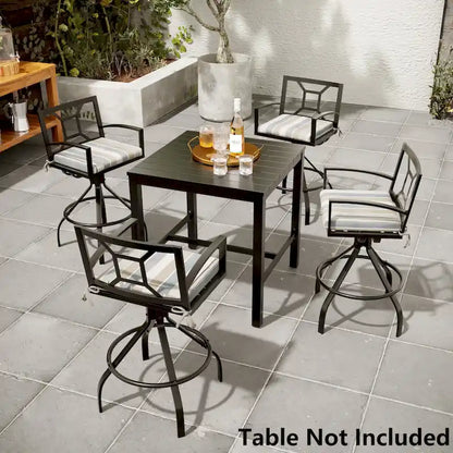 Pellebant Patio Aluminum Swivel Bar Stools with Sunbrella Fabric Cushion - N/A