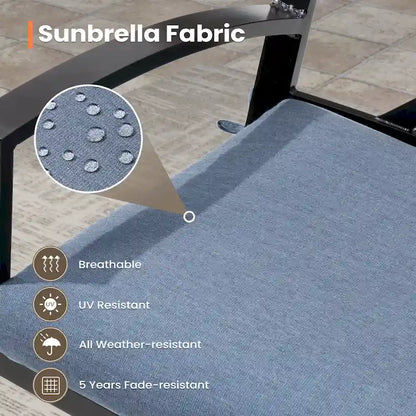 Pellebant Patio Aluminum Swivel Bar Stools with Sunbrella Fabric Cushion - N/A