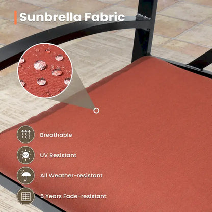 Pellebant Patio Aluminum Swivel Bar Stools with Sunbrella Fabric Cushion - N/A