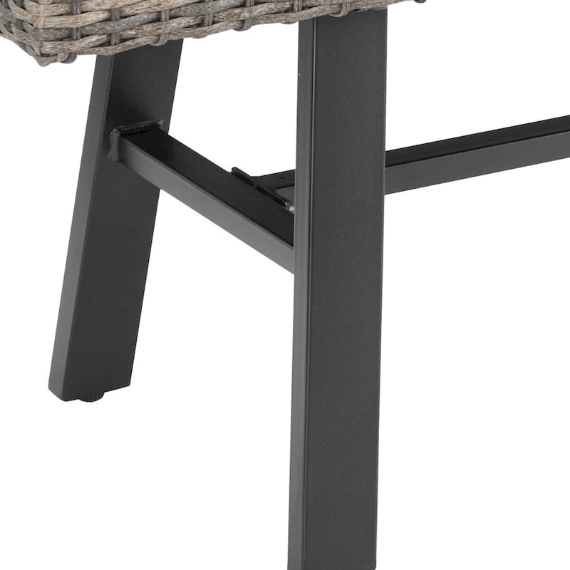 Outdoor/Indoor Dining Wicker Bench for Garden, Porch, Backyard