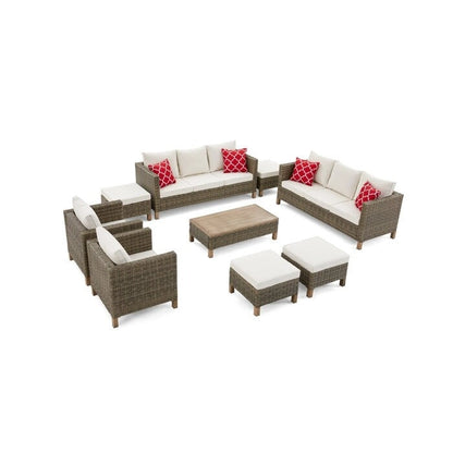9 Piece Sectional Seating Group with Cushions