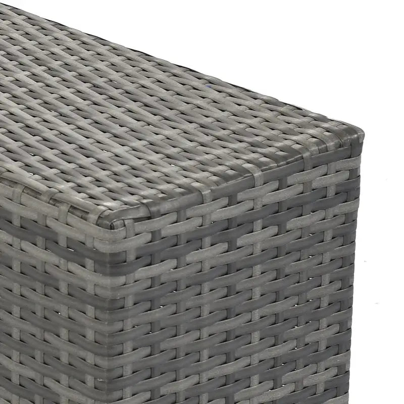 8 Pieces Outdoor Wicker Curved Patio Sectional with Rectangular Coffee Table and Movable Cushions