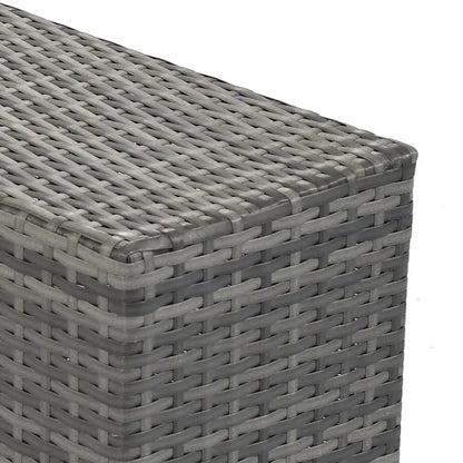 8 Pieces Outdoor Wicker Curved Patio Sectional with Rectangular Coffee Table and Movable Cushions